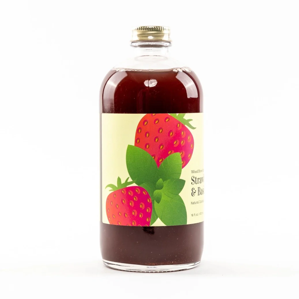 Strawberry & Basil Cocktail + Mocktail Mixer - 16oz - Image 4