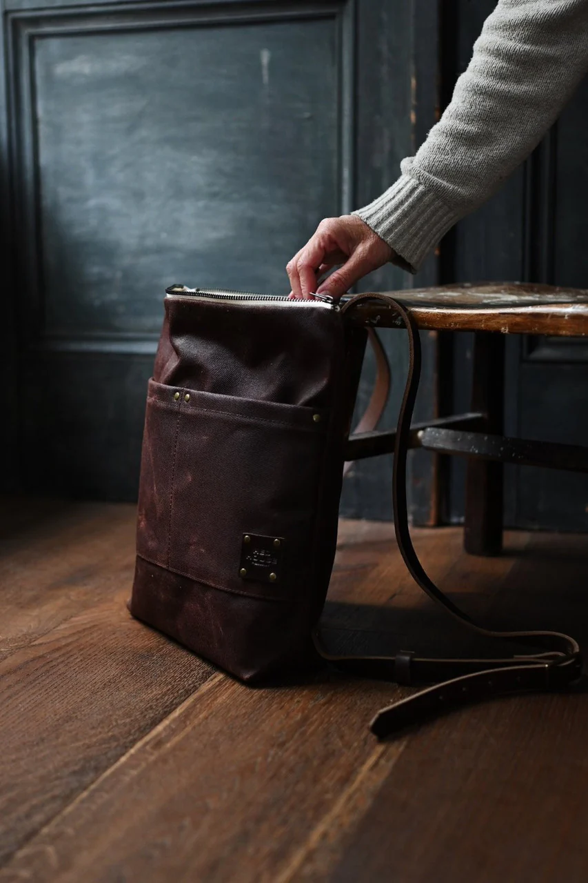 The Day Pack - Waxed Canvas Backpack - Image 3