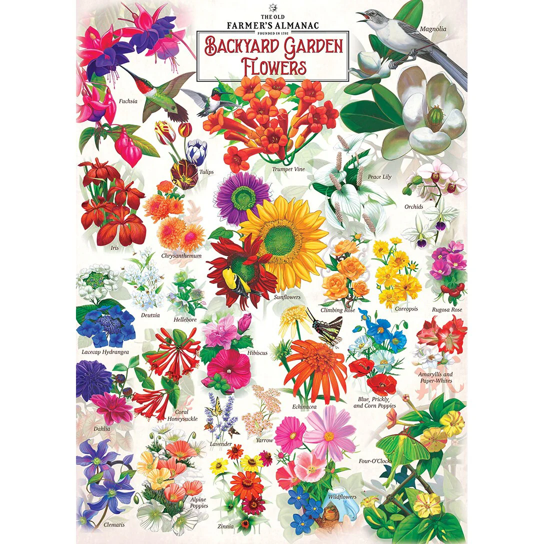 The Old Farmer's Almanac - Garden Florals 1000pc Puzzle - Image 4