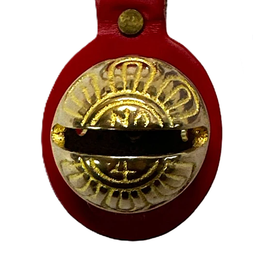 Trail Safety Brass Bell, Red - Image 2