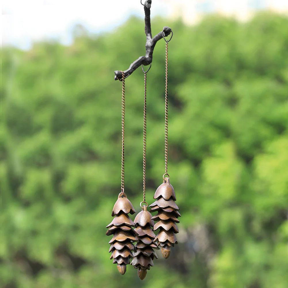 Triple Pinecone Wind Chime - Image 2