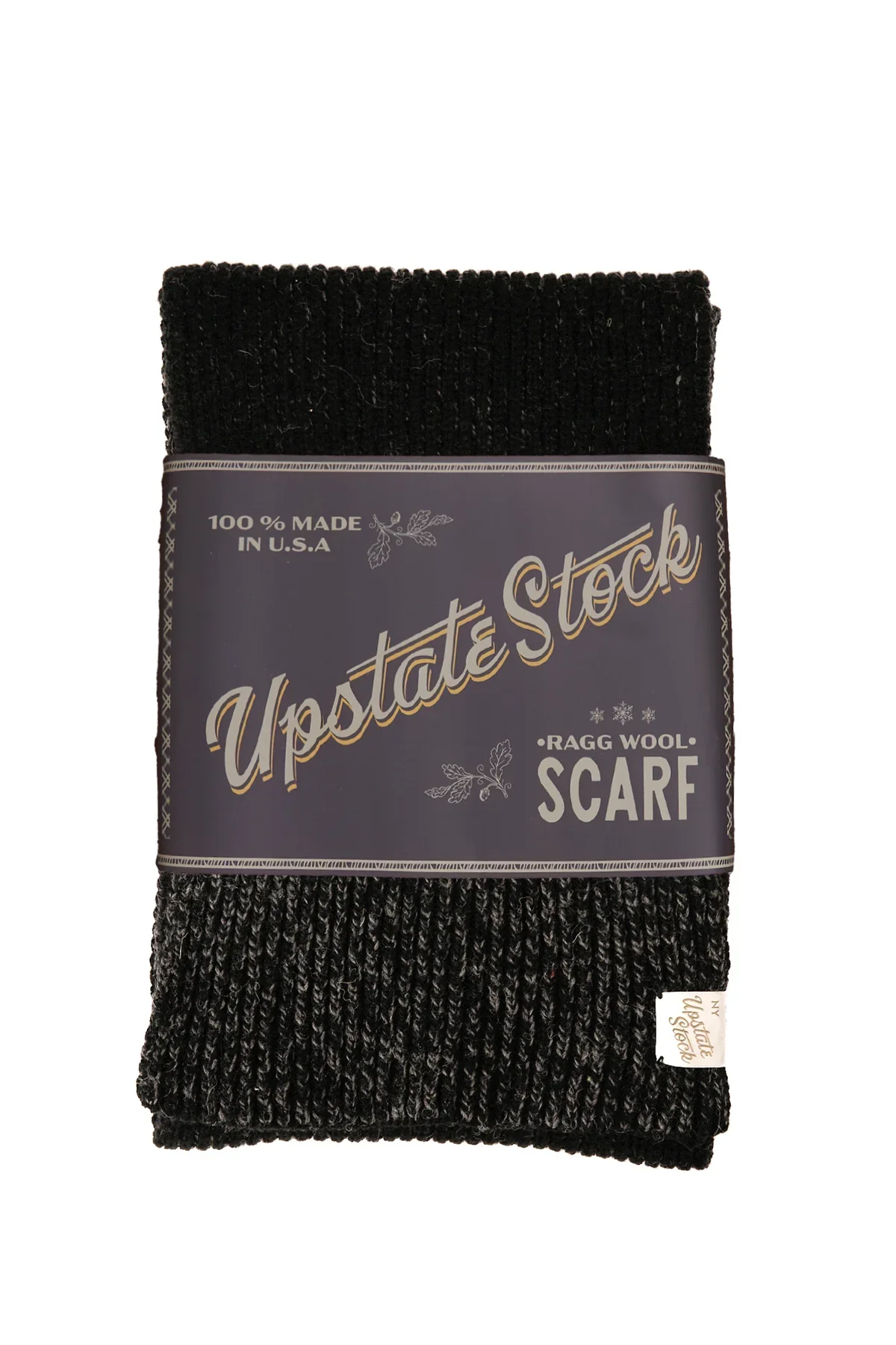 U.S. Ragg Wool Scarf - Black Melange - Image 2