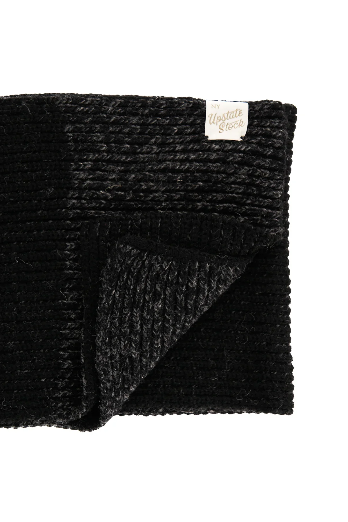 U.S. Ragg Wool Scarf - Black Melange - Image 4