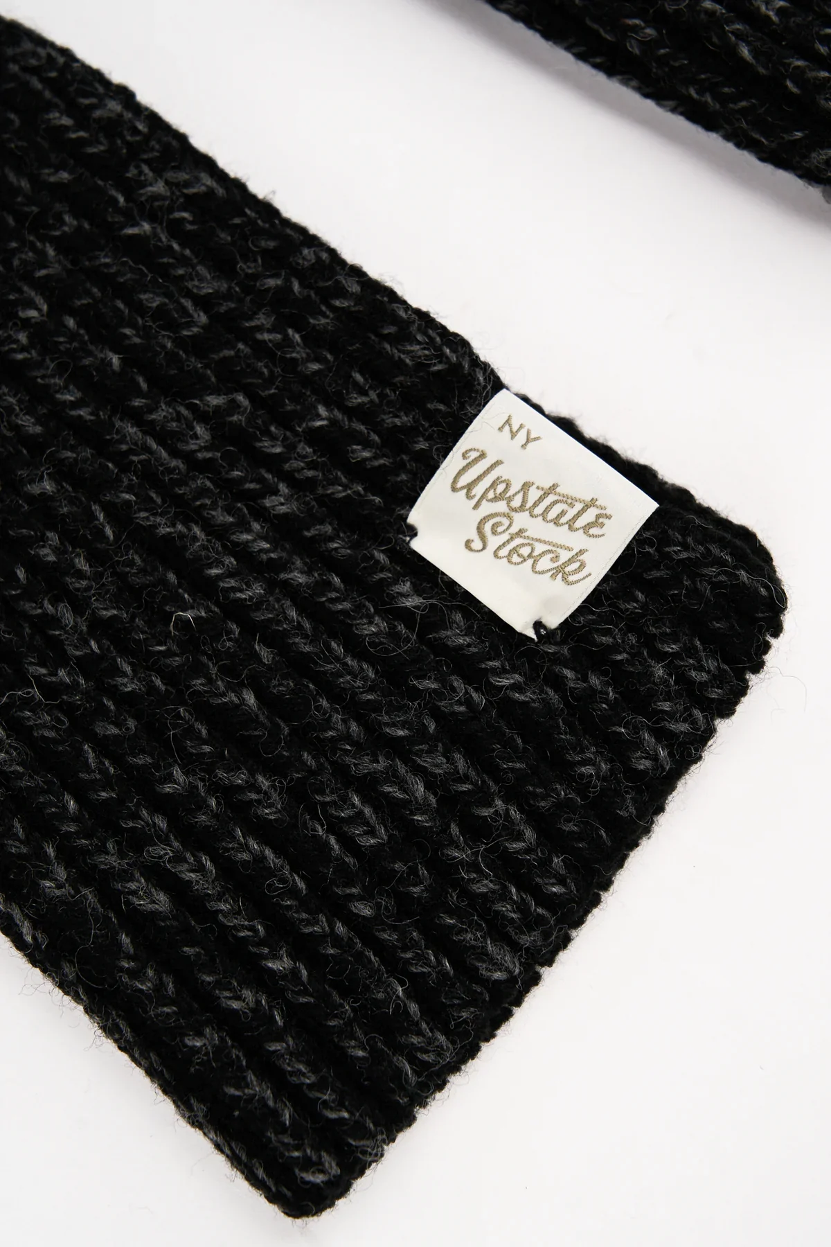U.S. Ragg Wool Scarf - Black Melange - Image 6