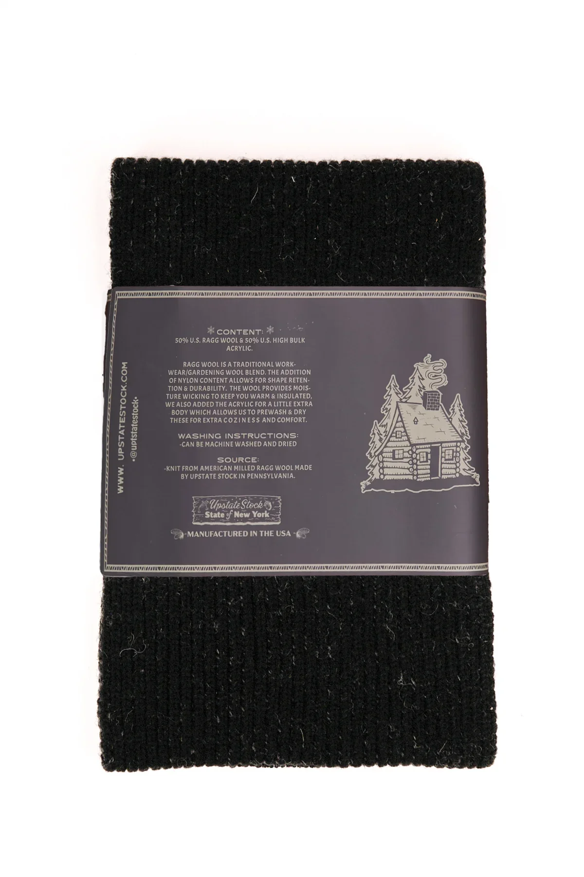 U.S. Ragg Wool Scarf - Black Melange - Image 7