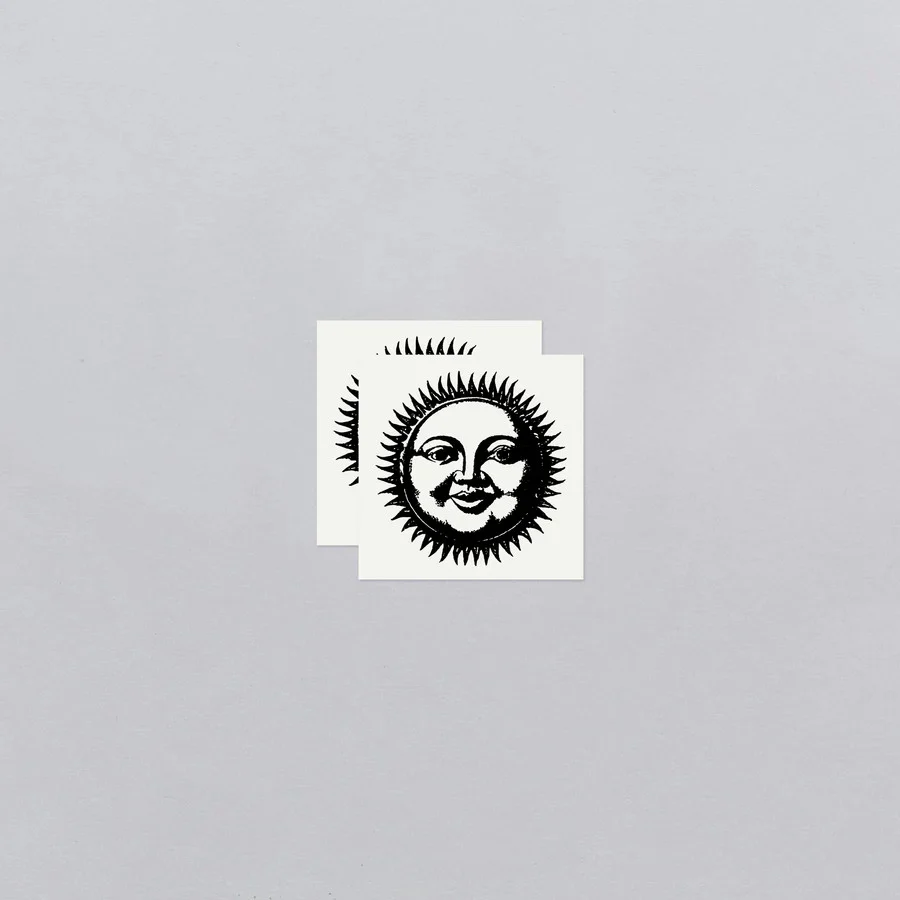 Vintage Sun Temporary Tattoo Pair - Image 3