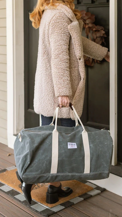 Waxed Canvas Duffle Bag - Image 5