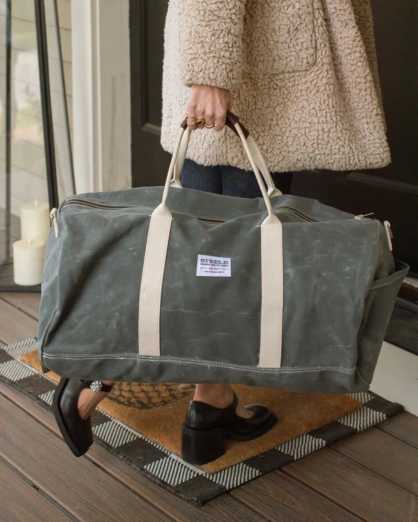 Waxed Canvas Duffle Bag - Image 6