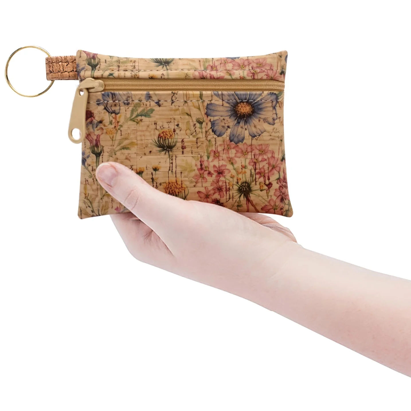 Wildflower Cork Zipper Pouch - Image 3