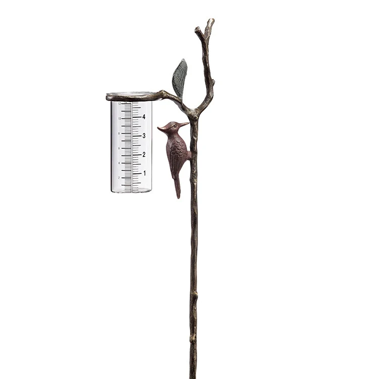 Woodpecker Wide Mouthed Rain Gauge Garden Stake - Image 2